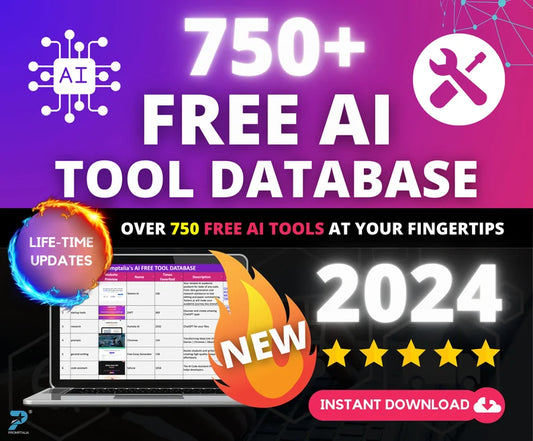 Ultimate AI Tools Database | Easy-to-Use CheatSheet | Latest AI Products | Boost Your Business | Save Time | Monthly Updates