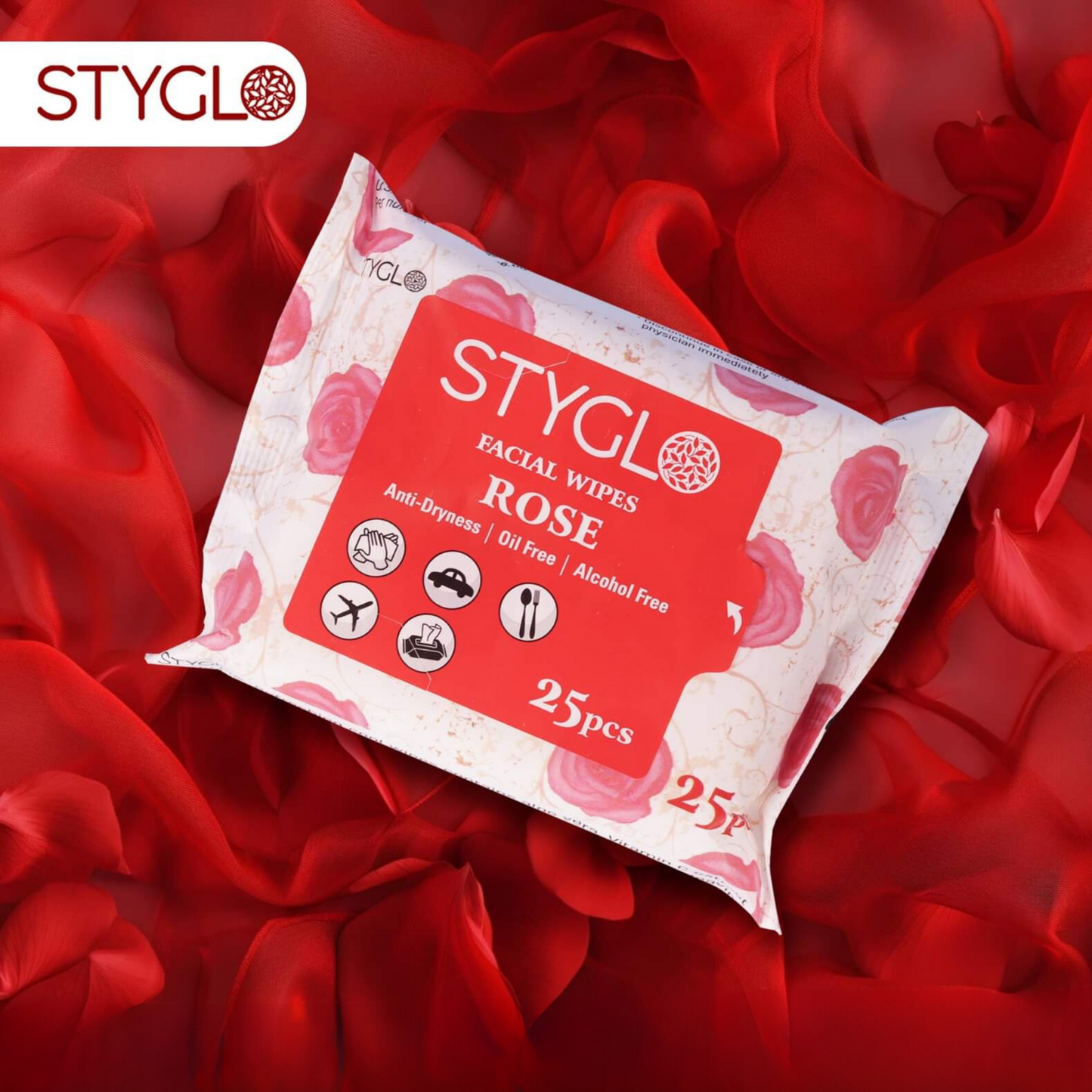 Styglo™- Facial Wipes (Vitamin C, Aloe Vera, Rose, Lavender)