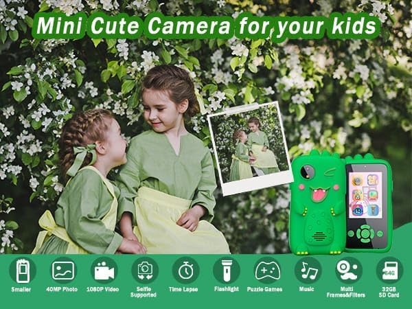 Smart-Phone for Kids (Random colors), Touchscreen, Mp3 Music Player- Dual Camera For Selfies- In Built Games 2.4" Screen 8Mp Camera