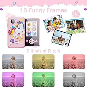 Smart-Phone for Kids (Random colors), Touchscreen, Mp3 Music Player- Dual Camera For Selfies- In Built Games 2.4" Screen 8Mp Camera